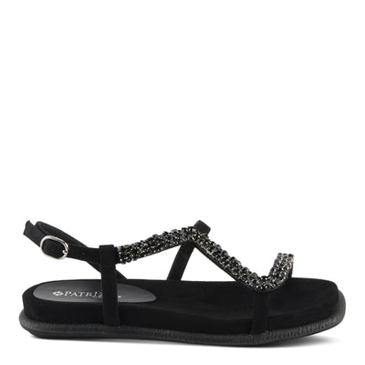 PATRIZIA Women's SHINYQUEEN Flat Sandals Black EU 39 / US 8.5