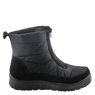 Flexus Spring Step Lakeeffect Boots for Women - Waterproof Ladies Boots with Front Zipper Closure - Women's Snow Boots for Winter - Black Boots EU 38 / US 7.5-8