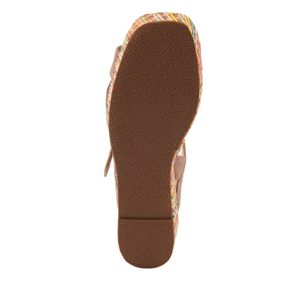 PATRIZIA Women's RAINBOWFUN Multicolor Quarter Strap Wedge Sandals Mauve EU 39 / US 8.5