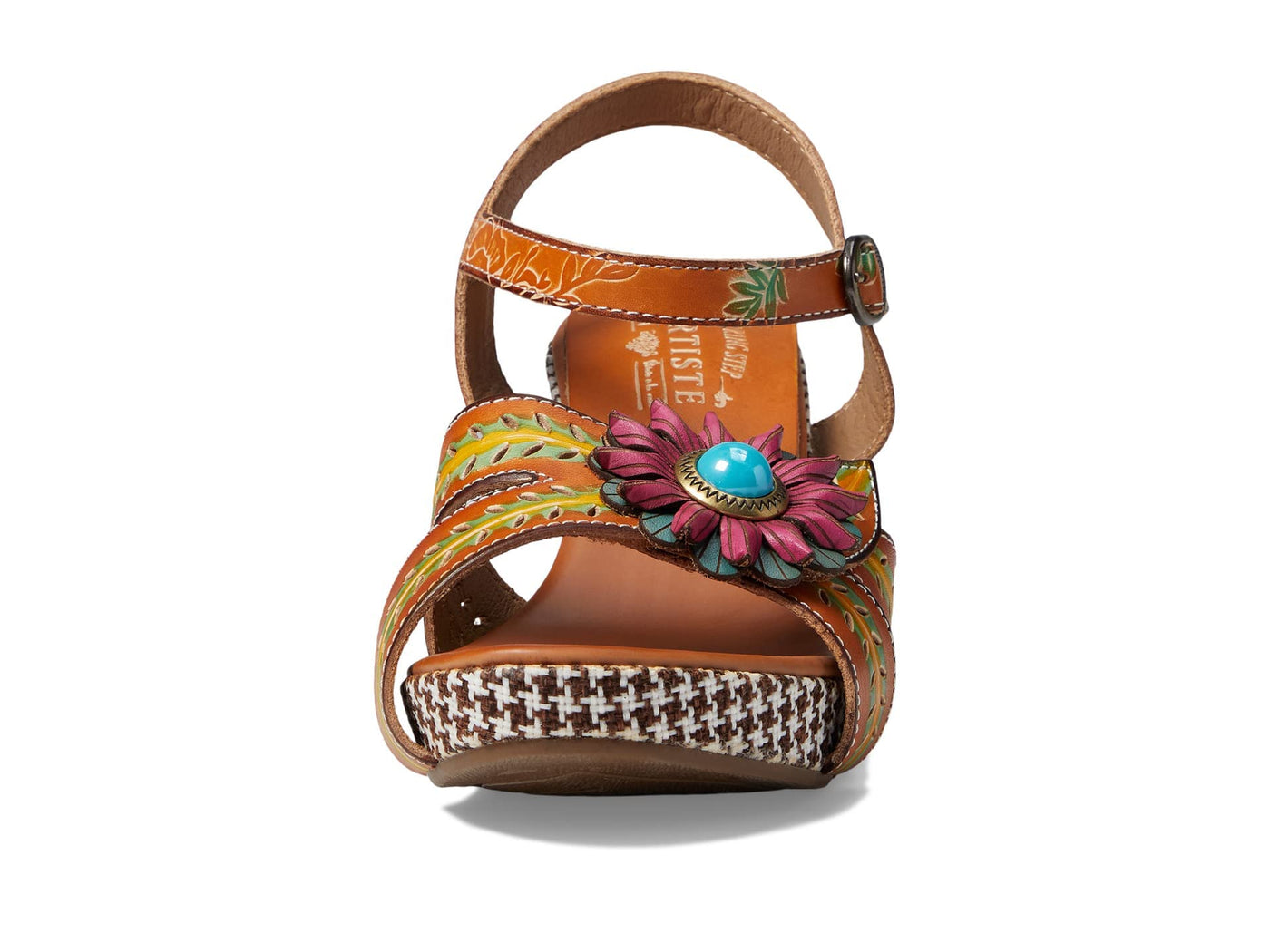 Spring Step L'Artiste Women's Astarr Ankle Strap High Heel Sandal Camel Multi EU 40 / US 9