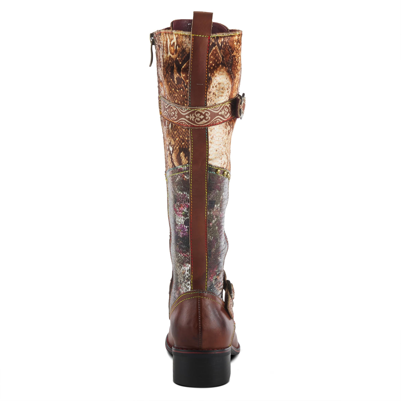 Spring Step L'Artiste Women's Vaneyck Leather Tall Boot Brown Multi EU 37 / US 6.5-7