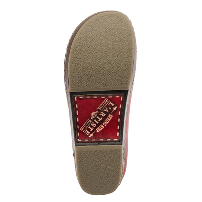 L'artiste by Spring Step Women's Burbank Mule, Red, 38 EU/7.5-8 M US
