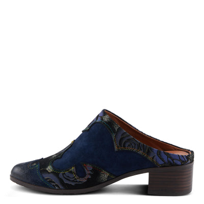 Spring Step L'Artiste Ladyslide-Shine Women's Floral Glitter Slide - Bold Western-Glam Style, Comfortable Statement Shoes Navy Multi EU 40 / US 9