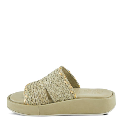 Spring Step FINNEGAN Women's Braided Platform Sandals with Boho Flair Sage Green EU 39 / US 8.5