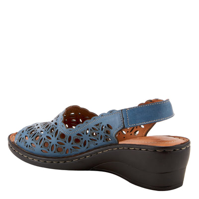 Spring Step Women's Belizana Slingback Sandal Blue EU 41 / US 9.5-10