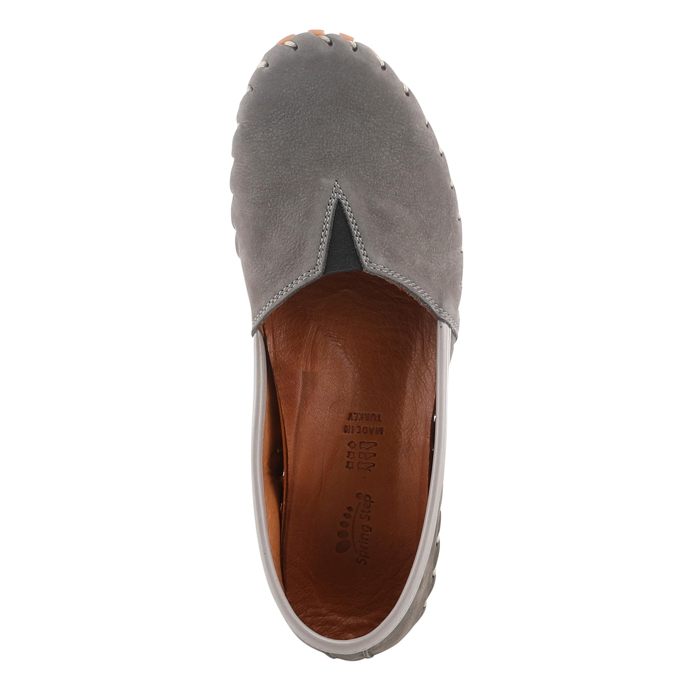 Spring Step Kathaleta Shoes for Women - Ladies Slip-On Shoes with Rubber Outsole - Comfortable Leather Shoes for Womens - Grey EU 39 / US 8.5