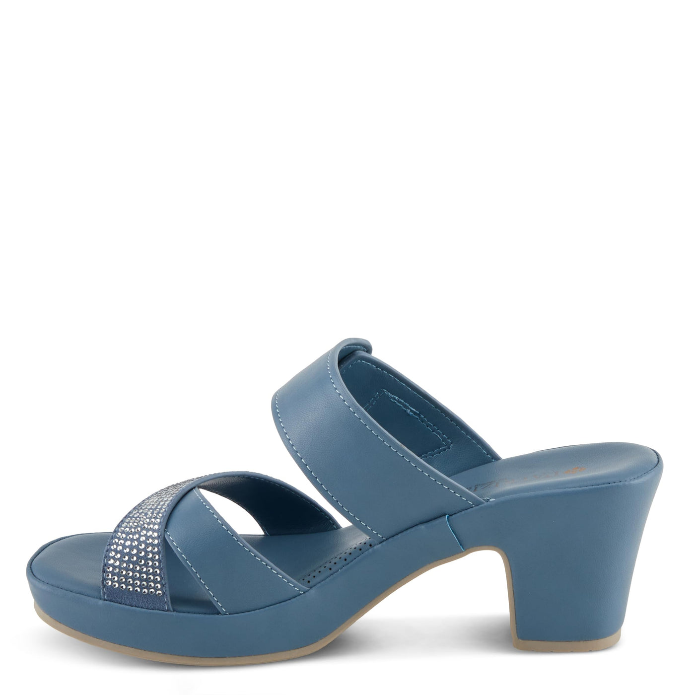PATRIZIA Women's SCALAN Crystal-Adoed Slide Sandals Blue EU 40 / US 9