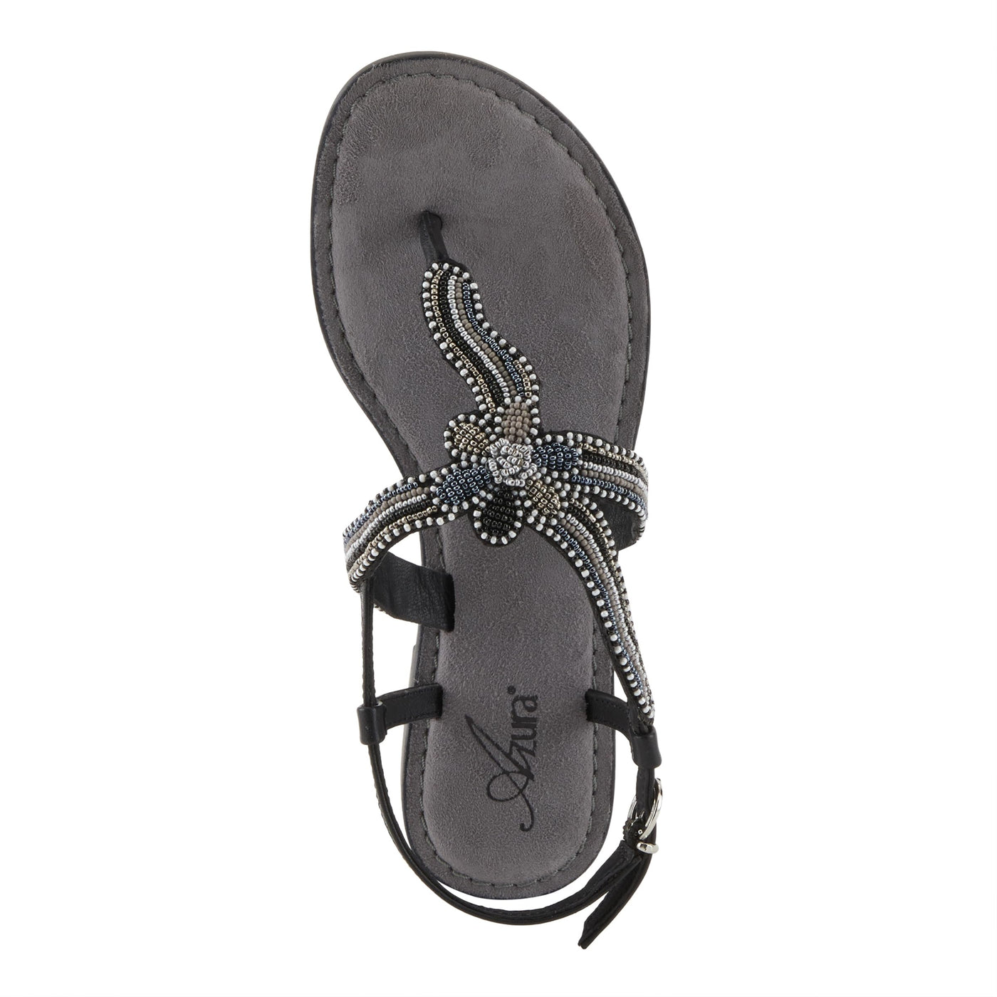 Azura Women's Cartwheel Gladiator Flat Sandal with Jewels and Crystals