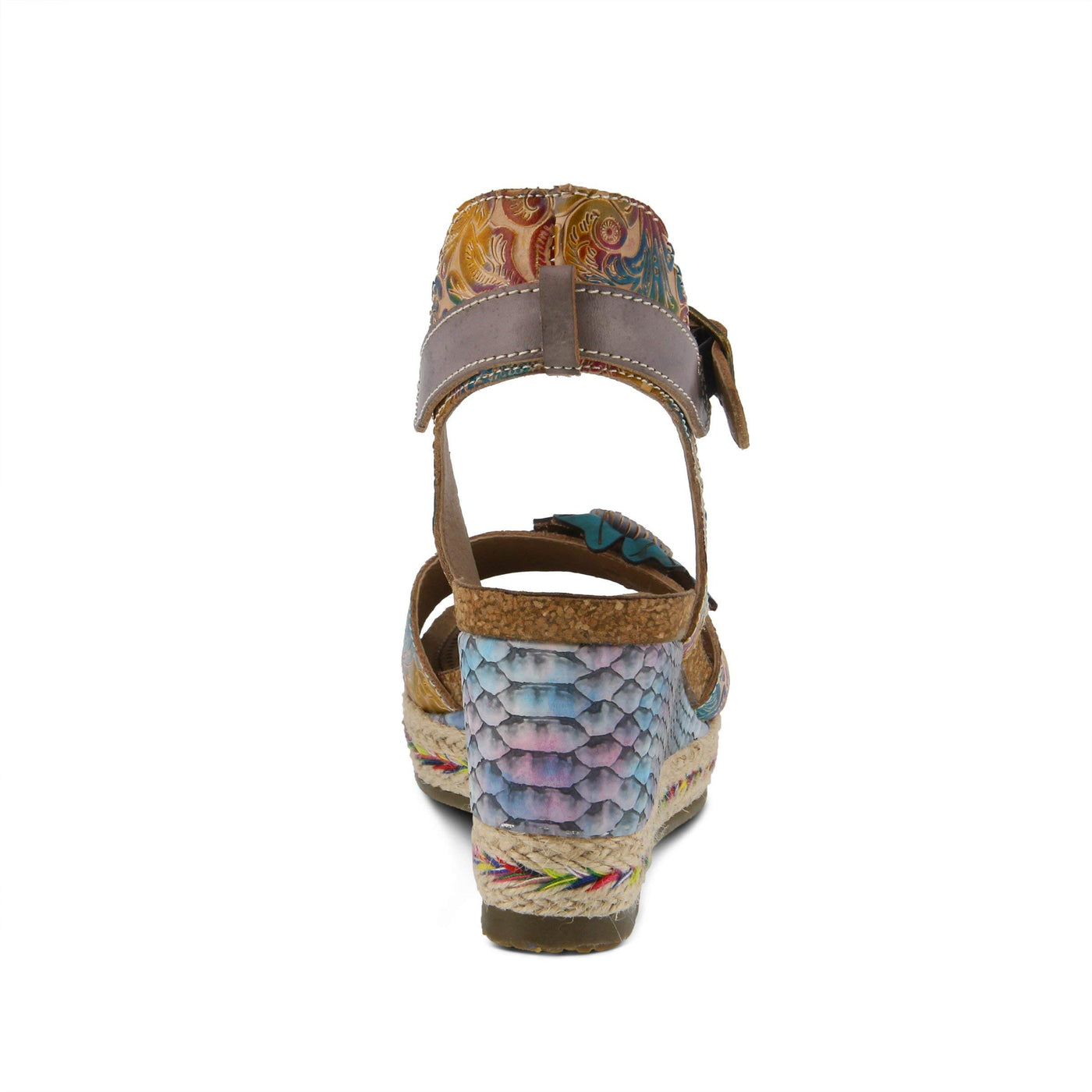 Spring Step L'Artiste Women's Annmarie Ankle Strap Sandal Grey Multi EU 38 / US 7.5-8