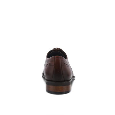 Spring Step Men's Charlie Leather Lace-Up Wingtip Shoe Brown