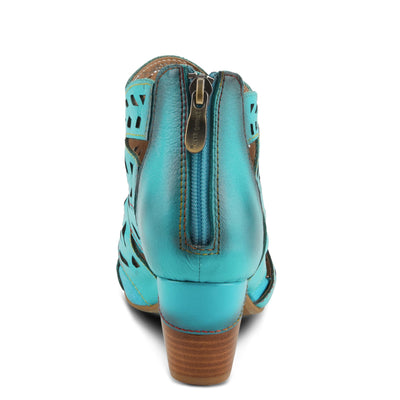 Spring Step L'Artiste Icon Sandals for Women - Ladies Casual Flats Platform Sandal - Hand Painting Summer Shoes for Womens - Turquoise EU 37 / US 6.5-7