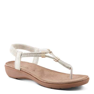 PATRIZIA Women's BIDDLE Slip-On Rhinestone-Embellished Sandals - Microsuede Upper, Cushioned Insole, and Elegant Design WHITE EU 37 / US 6.5-7