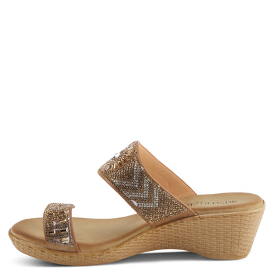 PATRIZIA Women's Geminata Slide Wedge Sandal Tan EU 39 / US 8.5