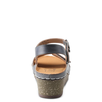 Spring Step L'Artiste Women's Roshni Wedge Sandal Blue Multi EU 35 / US 5