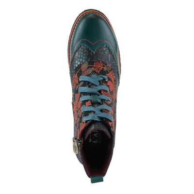 Spring Step L'Artiste Muggianahi Women's Oxford Bootie - Metallic Print, Textured Pin Dots, Fashion-Forward & Comfortable