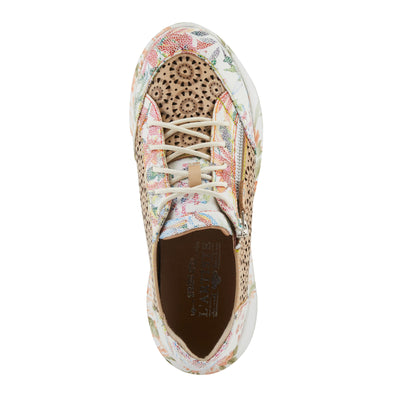 L'Artiste by Spring Step Women's Jazzie Sneaker, Beige Multi, 5.5-6