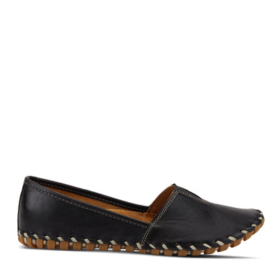 Spring Step Kathaleta Shoes for Women - Ladies Slip-On Shoes with Rubber Outsole - Comfortable Leather Shoes for Womens - Black EU 36 / US 5.5-6