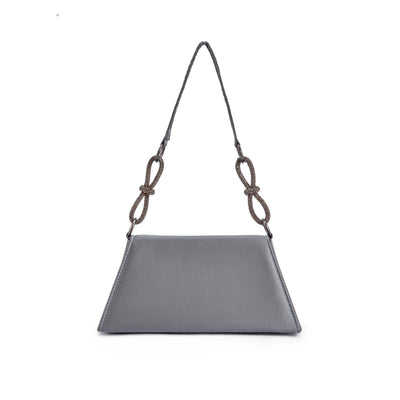 Lady Couture AMY Rhinestone Bow Handbag, Pewter