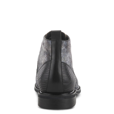 Spring Step L'Artiste Balvin Booties for Men - Cap-Toe Dress Shoe with Lace-up Closure - Comfortable Mens Shoes for Outdoor Walking - Black Multi EU 40 / US 7-7.5