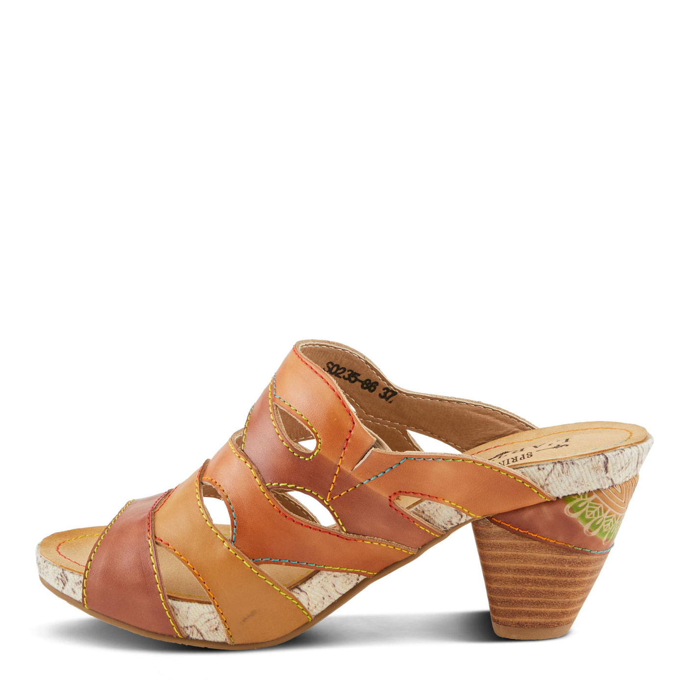 L'Artiste by Spring Step Women's Pita Sandal, Tan Multi, 5.5-6