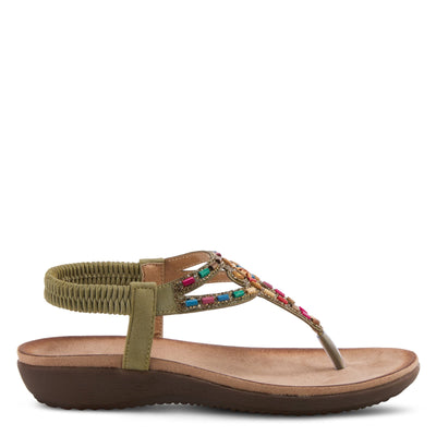 PATRIZIA Women's Crema Slingback Sandal Olive Green EU 41 / US 9.5-10