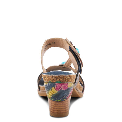 Spring Step L'Artiste Women's Bari Slide Sandal Navy Multi EU 42 / US 10.5-11