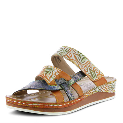 Spring Step L'Artiste Women's Caiman Slide Sandal Camel Multi EU 35 / US 5