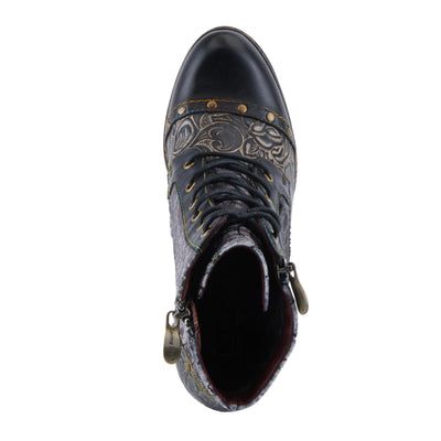 L'Artiste by Spring Step Women's Avyanna Casual Booties, Black Multi, 9