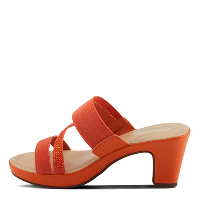 PATRIZIA Women's DEVORAH Slide Cross Over Heeled Sandals Orange EU 40 / US 9