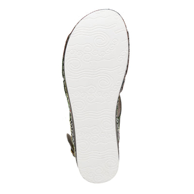 L�Artiste by Spring Step Women's Sumacah-bm Slide Sandal, Black/Multi, 41 EU/9.5-10 M US