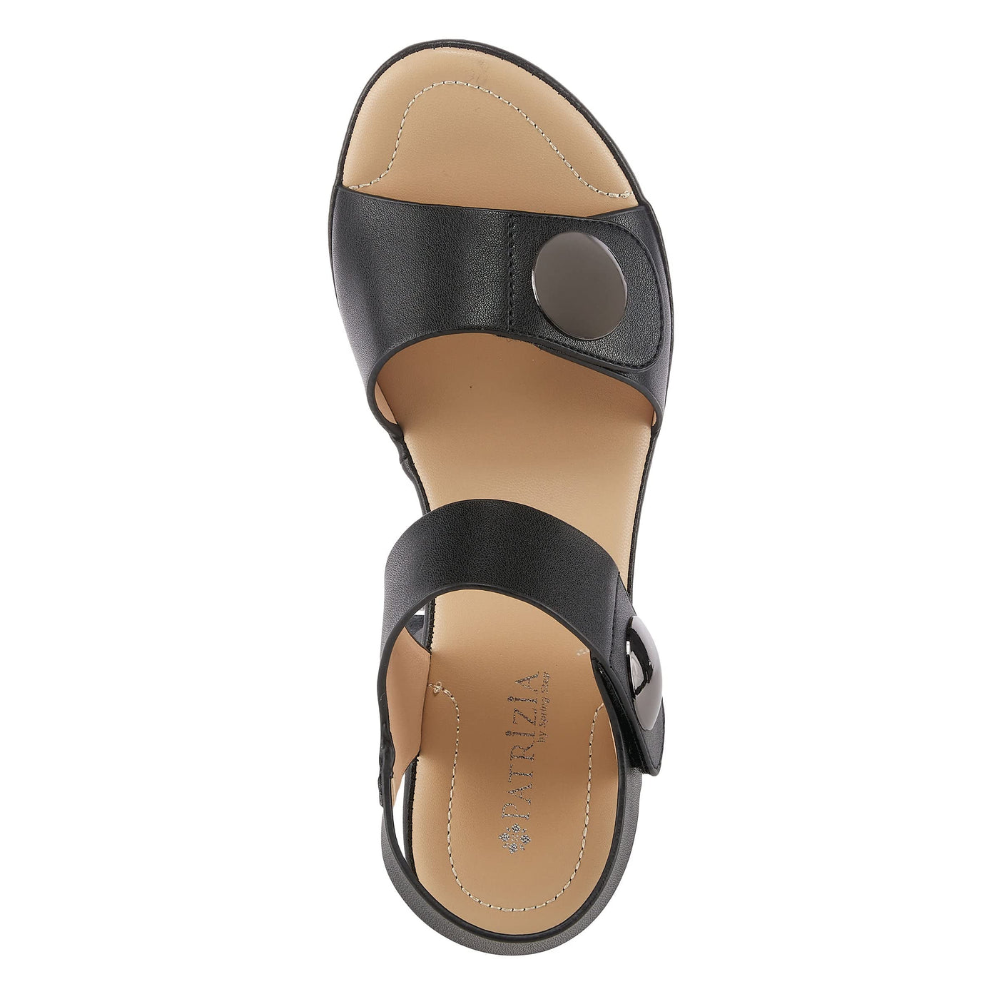 PATRIZIA Spring Step Dade Sandals for Women - Ladies Casual Platform Sandal with Hook and Loop - Slip-On Womens Sandals for Any Event - Black EU 39 / US 8.5