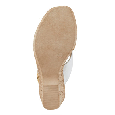 Spring Step Women's Fazzina Slide Wedge Sandal White EU 39 / US 8.5