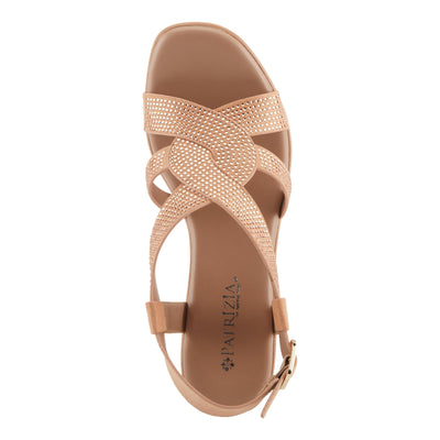PATRIZIA Women's DRINA Slingback Cross-Over Heeled Sandals Blush EU 38 / US 7.5-8