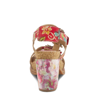 Spring Step L'Artiste Women's Guitarra Back Strap High Heel Sandal Red Multi EU 35 / US 5