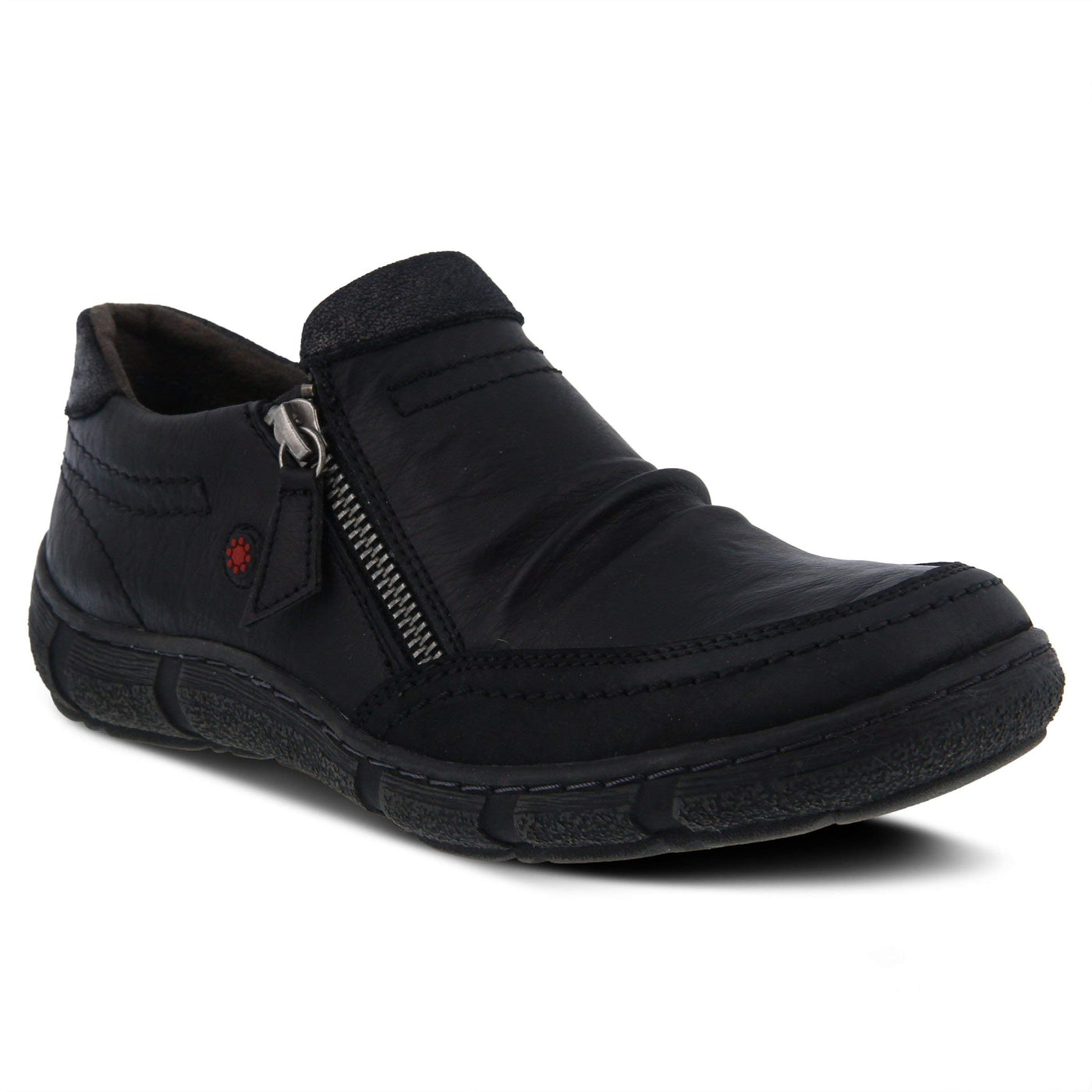 Spring Step Women JUNEY Loafer Flat, Black,8.5 M US