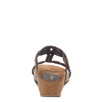 Azura Women's Hopscotch Slide Sandal, Brown Multi, 5