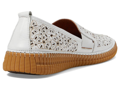 Spring Step Women's Jookin-W Loafer Flat, White, 10