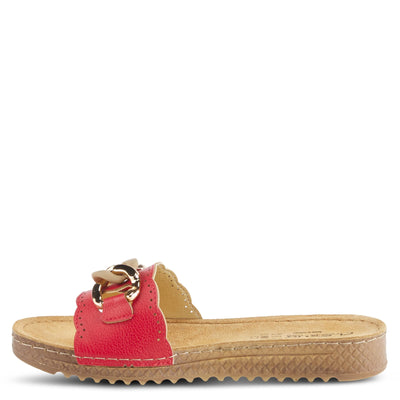 Flexus by Spring Step Janey Women's Slide Sandals, Size: 36, Red