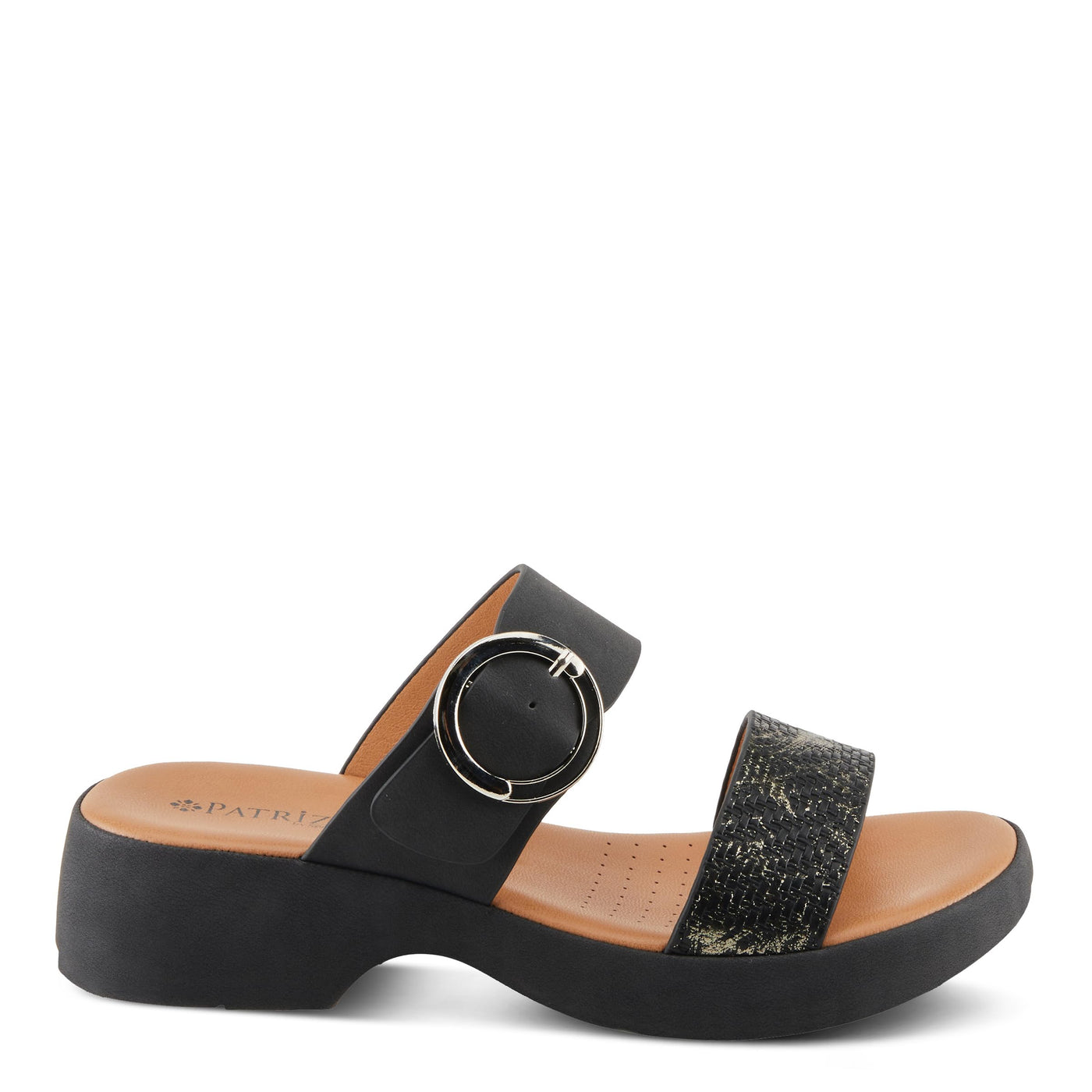 PATRIZIA Women's FENNA Two-Strap Platform Sandals Black EU 40 / US 9