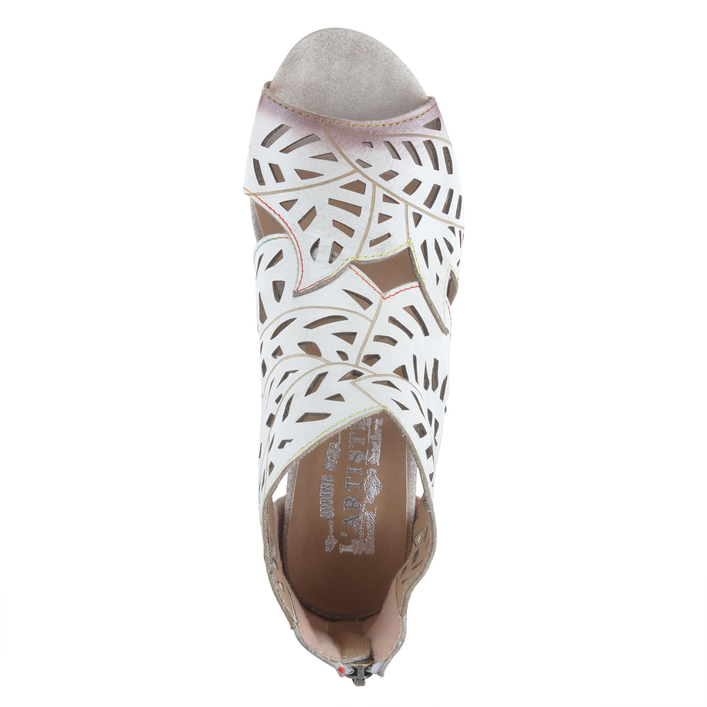 Spring Step L'Artiste Icon Sandals for Women - Ladies Casual Flats Platform Sandal - Hand Painting Summer Shoes for Womens - Off White EU 40 / US 9