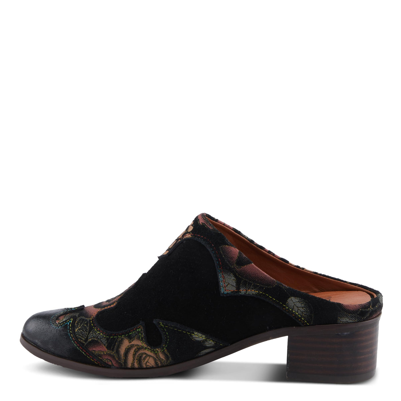 Spring Step L'Artiste Ladyslide-Shine Women's Floral Glitter Slide - Bold Western-Glam Style, Comfortable Statement Shoes