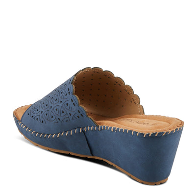 PATRIZIA Women's CHANDELLA Slide Wedge Sandals Blue EU 37 / US 6.5-7