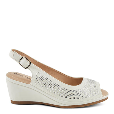 PATRIZIA Women's ADRIELLA Slingback Wedge Sandals White EU 38 / US 7.5-8