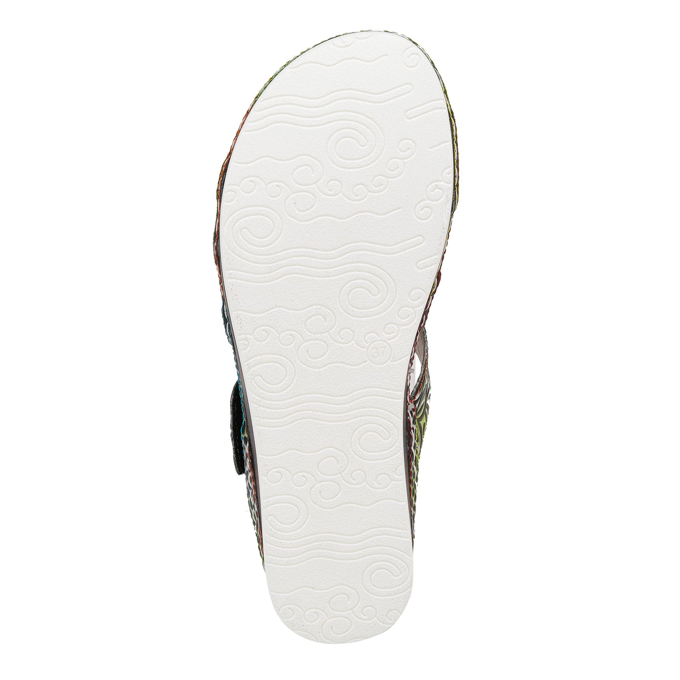 Spring Step L'Artiste Women's Caiman Slide Sandal Black Multi EU 39 / US 8.5