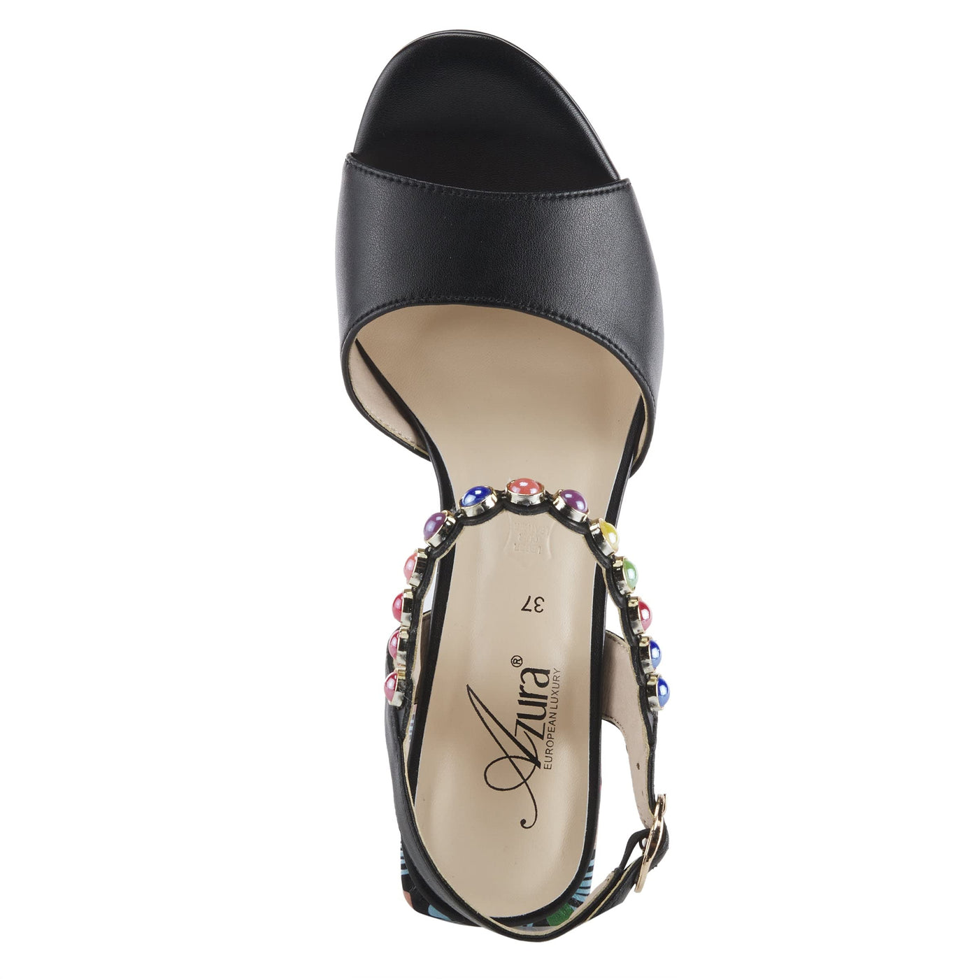 Azura Women's Legendary Slingback Sandal Black EU 38 / US 7.5-8