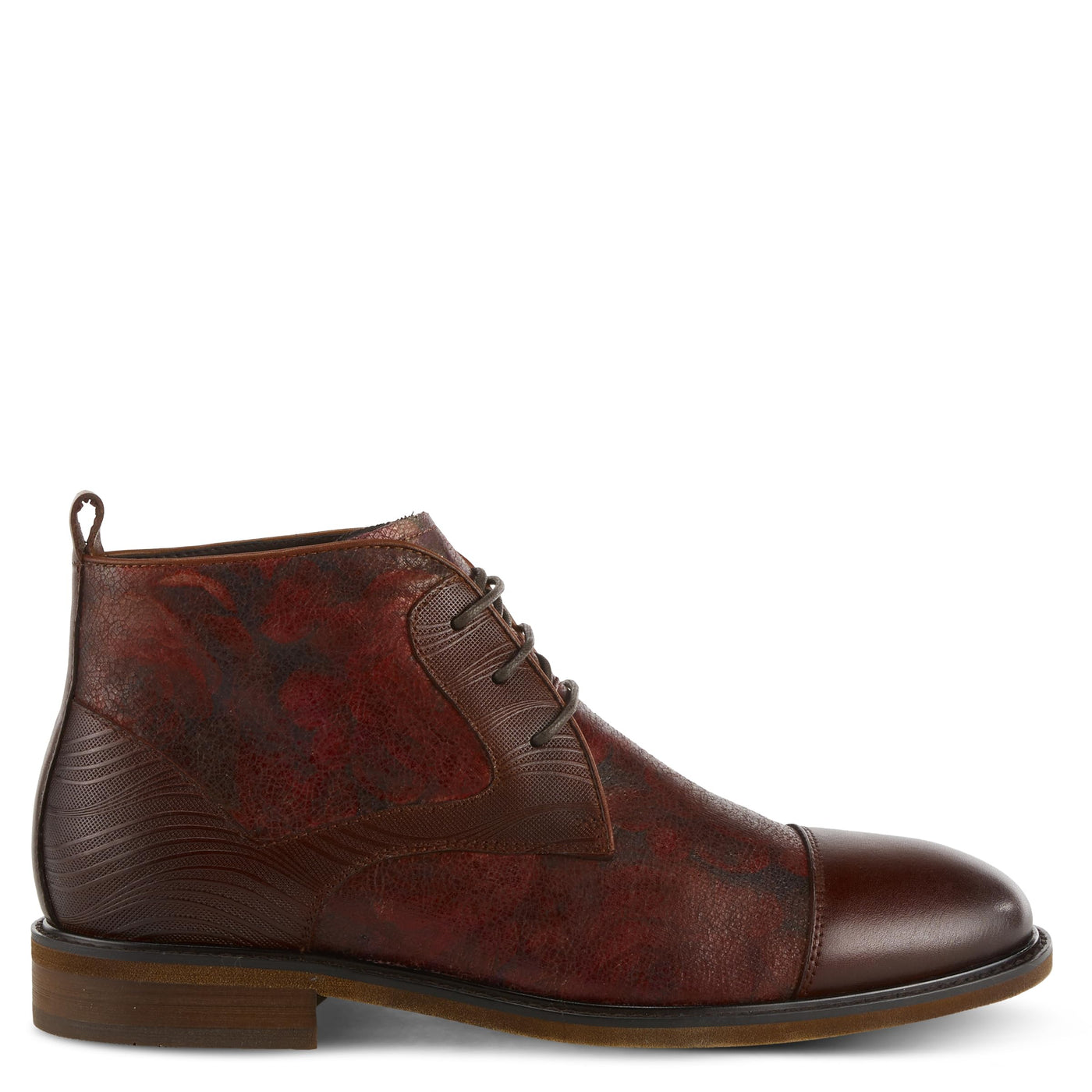 Spring Step L'Artiste Balvin Booties for Men - Cap-Toe Dress Shoe with Lace-up Closure - Comfortable Mens Shoes for Outdoor Walking - Bordeaux EU 45 / US 11.5