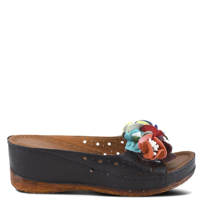 Spring Step Women's Flowerchild Slide Sandal Black EU 41 / US 9.5-10