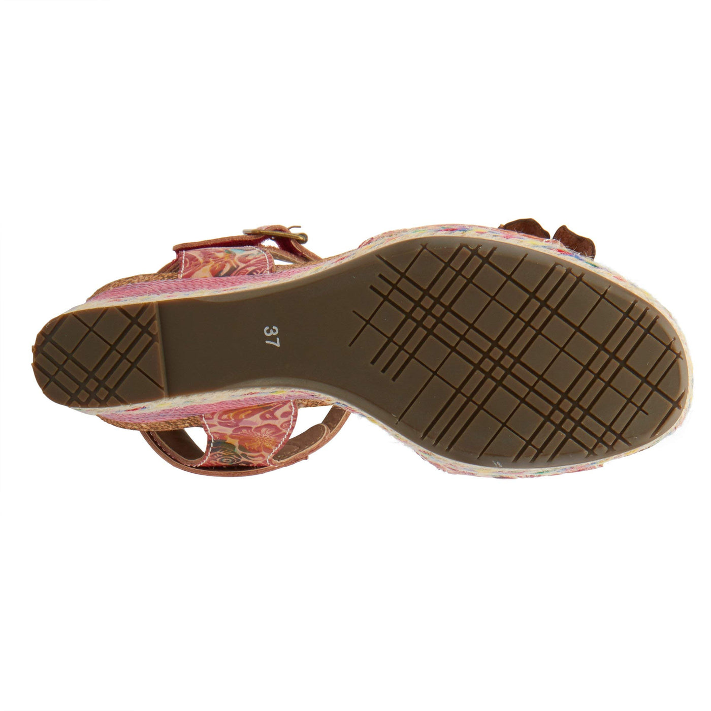 Spring Step L'Artiste Women's Annmarie Ankle Strap Sandal Red Multi EU 40 / US 9