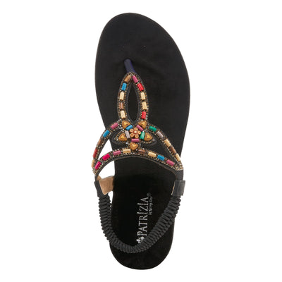 PATRIZIA Women's Crema Slingback Sandal Black EU 37 / US 6.5-7