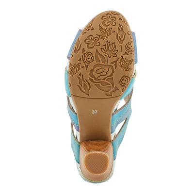 L'Artiste by Spring Step Women's Pita Sandal, Turquoise Multi, 8.5